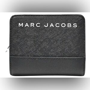 MARC JACOBS Black Saffiano Leather Mini Wallet